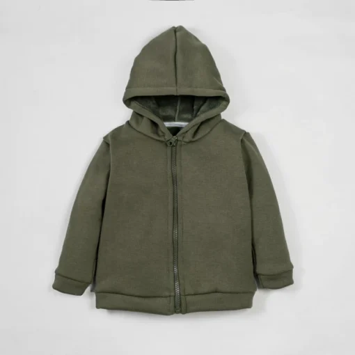 CAMPERA FRIZA C/PIEL VERDE MILITAR
